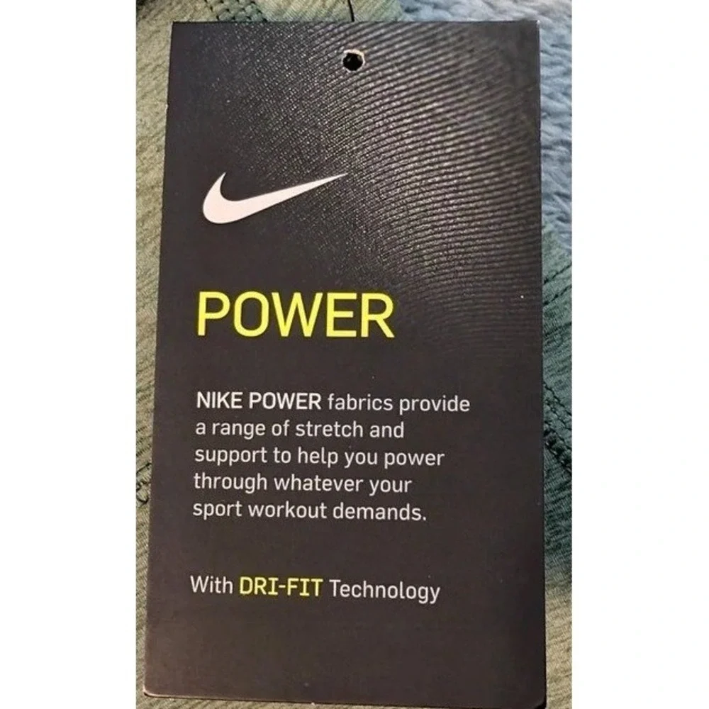 Nike~Epic Lux Running Crop Tights~Alligator Green Heather~Small~AV8191-326 💥NWT